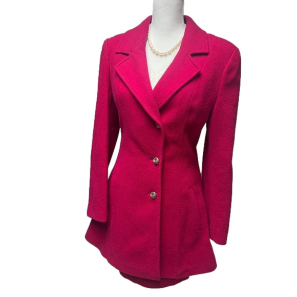 Danielle International Vintage Fuchsia Wool Set Size 44 Italian (XS/S) - Picture 1 of 16